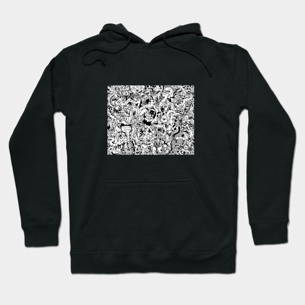 Never Be Alone ( B&W) Hoodie by Lei Melendres